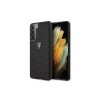 Samsung Galaxy S21, (G991), Ferrari, kemény, gumis hátlaptok, eredeti bőr bevonattal (FEHQUHCS21SBK), fekete 01