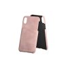 Bugatti Londra kemény alcantra bőr hátlaptok iPhone X, XS, (5.8) típusú készülékhez, világos pink
