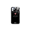 Apple iPhone 12 Mini, (5.4), egyedi 4Gen fekete üvegtok, Szerelmes 04