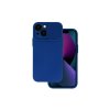 Apple iPhone 12, (6.1), Camshield Soft szilikon hátlaptok, sötét kék
