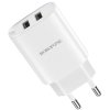 borofone bn2 toltoadapter 2xusb 2 1 A micro USB kabel feher 1