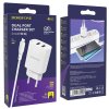 borofone bn2 toltoadapter 2xusb 2 1 A micro USB kabel feher 2