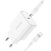 Borofone BN6 PD20W type c lightning tolto kabellel feher 2