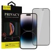 Apple iPhone 12 Pro Max (6.7) típusú telefonhoz 5D betekintésgátló ütésálló üvegfólia, fekete