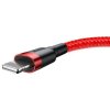 baseus cafule 1,5a 2meter usb ligthning kabel CALKLF C09 piros 3