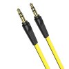 Borofone AUX 2m, lapos audió átjátszó kábel BL6 (3.5mm jack - 3.5mm jack), sárga