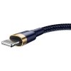 baseus cafule 15a 2meter usb ligthning kabel CALKLF Cv3 kek arany 01
