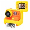Digitális mini gyerek fényképező, fénykép nyomtatós (K27), piros - sárga