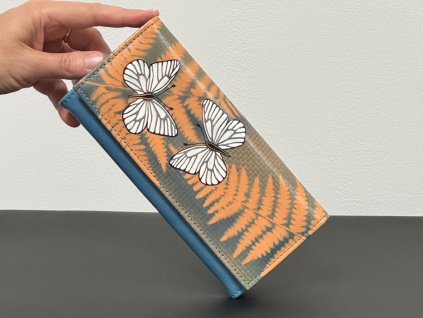 Hajn ART Dámska kožená peňaženka maľovaná BELÁSOK modrá svetlá