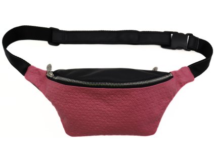 Hajn Dámska kožená ELEGANCE ľadvinka ROSA mäkká koža vlis kvietky ružová tmavá