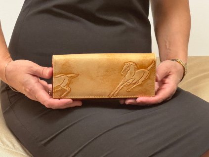 Hajn Dámska kožená ELEGANCE peňaženka KONE hnedá svetlá/tmavá