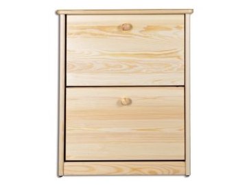 Dřevěný výklopný botník KIK 84 borovice masiv