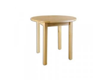 Kulatý dřevěný jídelní stůl z masivu KIK 105 průměr 80 cm
