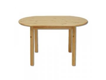 Oválný dřevěný jídelní stůl z masivu KIK 106 115x75x75 cm
