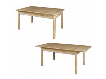 Rozložitelný dřevěný jídelní stůl z masivu  KIK 102 140(200)x75x90 cm