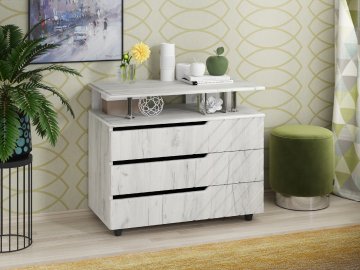 Komoda K-3 MDF (Barva bílá)