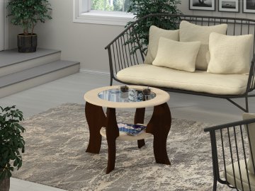 Konferenční stolek MUSKAT MDF (Barva antracit + bílá)