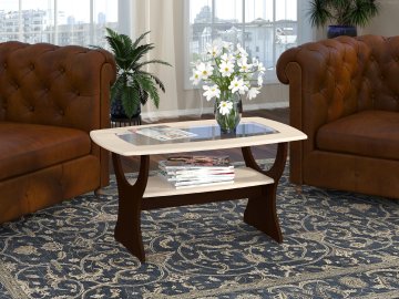 Konferenční stolek SHARM MDF (Barva antracit + bílá)