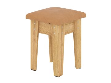 Taburet T-4 (Barva antracit, Materiál koženka - bílá)