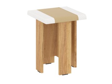 Табурет 3 VIP тахо+кава+білий premium