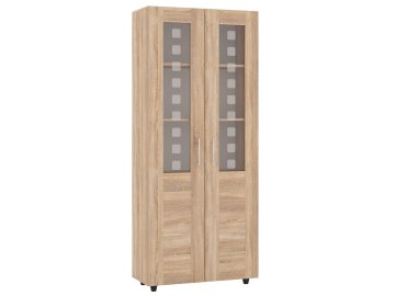 Regál SD-06 policový s dvířky a vitrínou (Barva antracit)