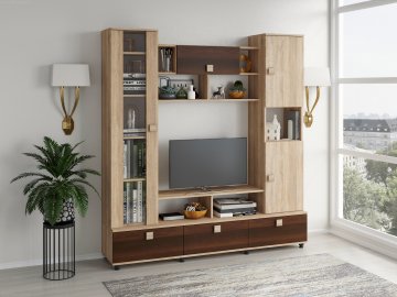 Obývací stěna VERONA (Barva antracit)