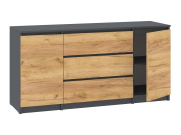 Komoda-3+2 "NEW SYSTEM" (Barva antracit + bílá)