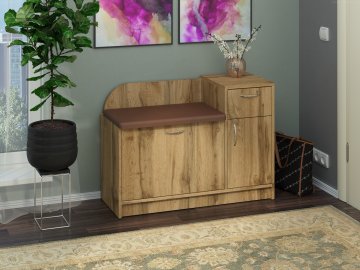 Botník B-03 se sedákem (Barva antracit, Materiál koženka - bílá)