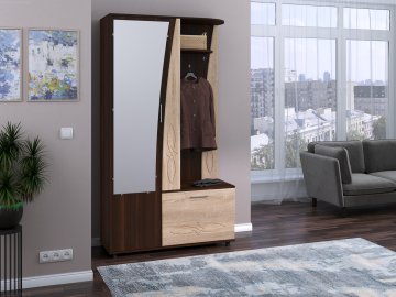 Předsíňová stěna TRIUMF MDF (Barva antracit + bílá)