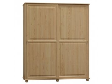 Šatní skříň z borovice s posuvnými dveřmi Clasik 82 šířka 80 cm