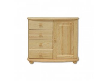 Dřevěná komoda KIK 137 borovice masiv - šířka 85 cm