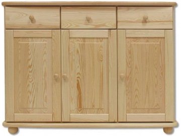Masivní dřevěná komoda KIK 143 borovice masív 125x92x42 cm