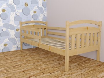 Dětská postel NATÁLIE se zábranou "DP 015" (Rozměr 70 x 160 cm, Barva surové dřevo)