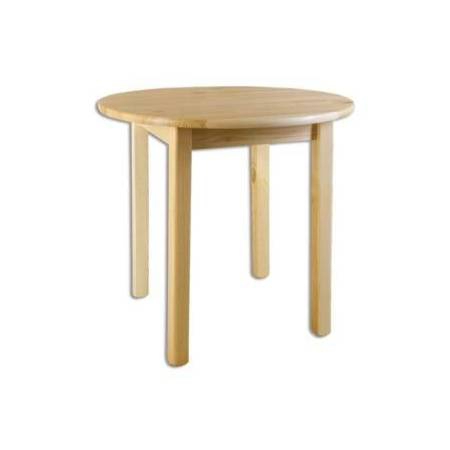 Kulatý dřevěný jídelní stůl z masivu KIK 105 průměr 50cm Odstíny: Přírodní lakovaná