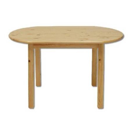 Oválný dřevěný jídelní stůl z masivu KIK 106 115x75x75 cm Odstíny: Přírodní lakovaná