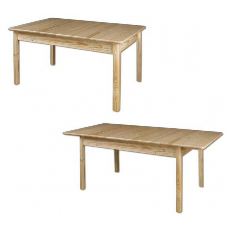 Rozložitelný dřevěný jídelní stůl z masivu KIK 102 140(200)x75x90 cm Odstíny: Přírodní lakovaná