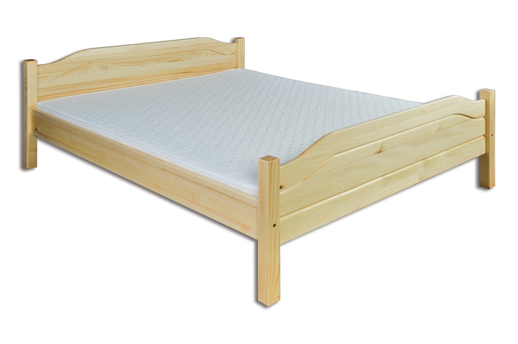 Dřevěná masivní postel 160x200 cm KIK101 borovice masiv-přirodní