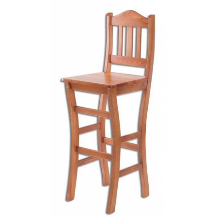 Bytelná dřevěná barová židle KIK 111 borovice masiv Odstíny: Přírodní lakovaná