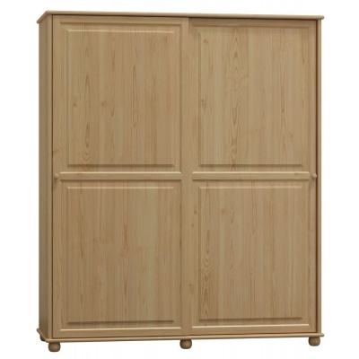 Šatní skříň z borovice s posuvnými dveřmi Clasik 82 šířka 80 cm Odstíny: Bílá