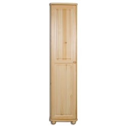 Dřevěná masivní šatní skřín KIK112 úzká -borovice masiv Odstín postele: ořech