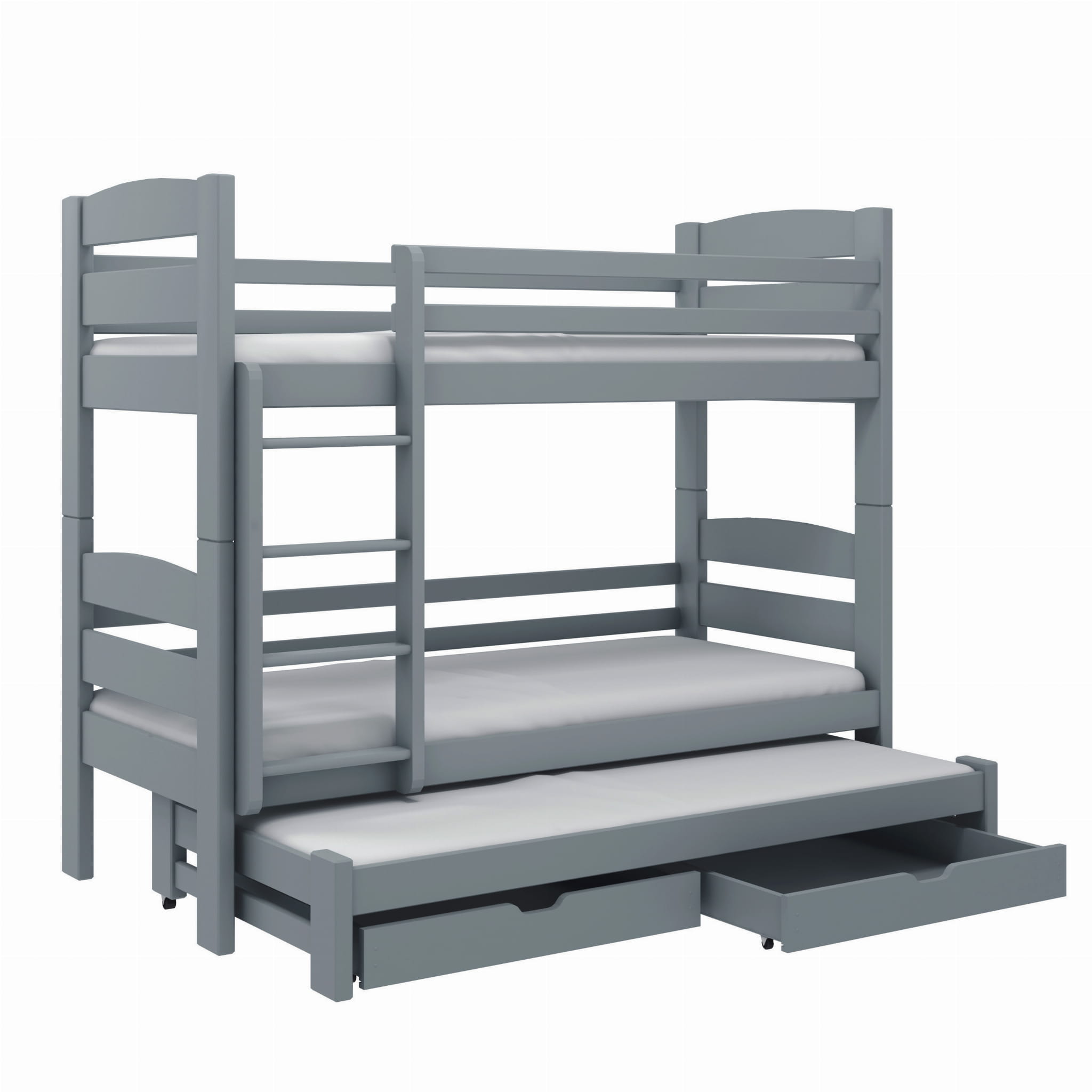 Patrová postel Cezar s výsuvným lůžkem a úložným prostorem Odstín postele: barva grafit, Rozměr: 90 x 190 cm