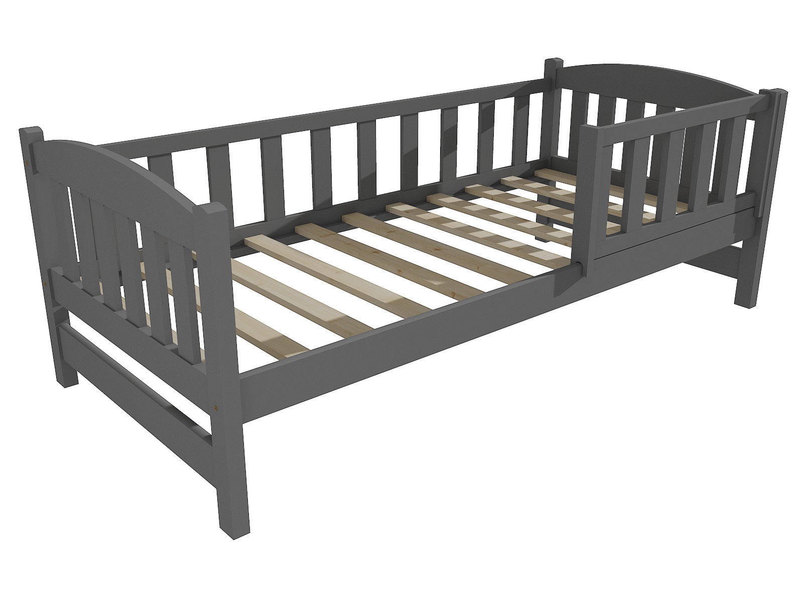 Dětská postel LUKÁŠ se zábranou "DP 002" Barva: barva šedá, Rozměr: 70 x 160 cm