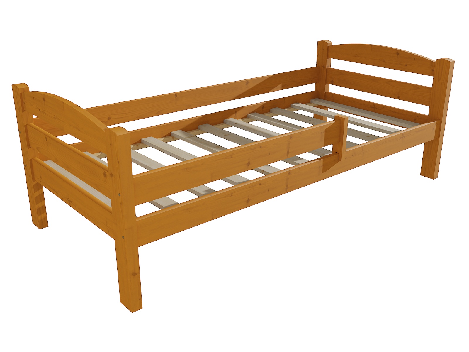 Dětská postel TEREZA se zábranou "DP 005" Barva: moření olše, Rozměr: 90 x 200 cm