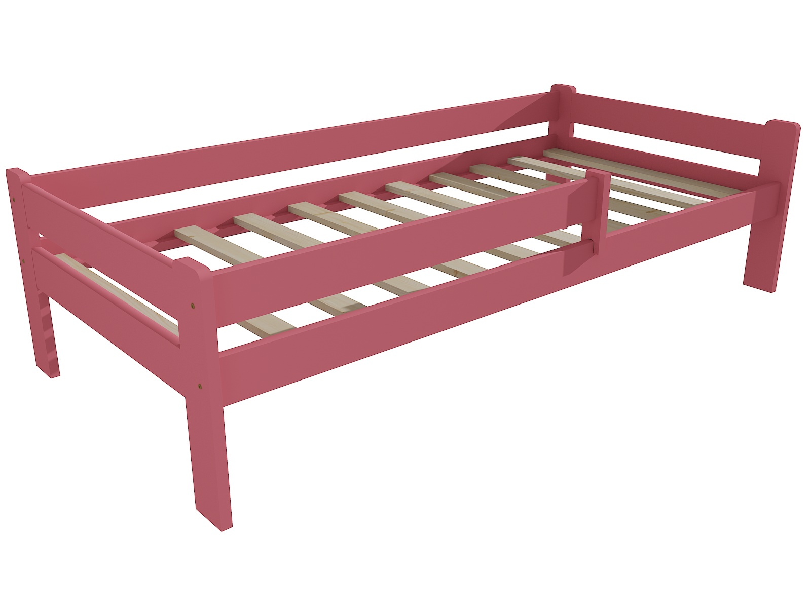 Dětská postel ADAM se zábranou "DP 012" Barva: barva růžová, Rozměr: 90 x 200 cm