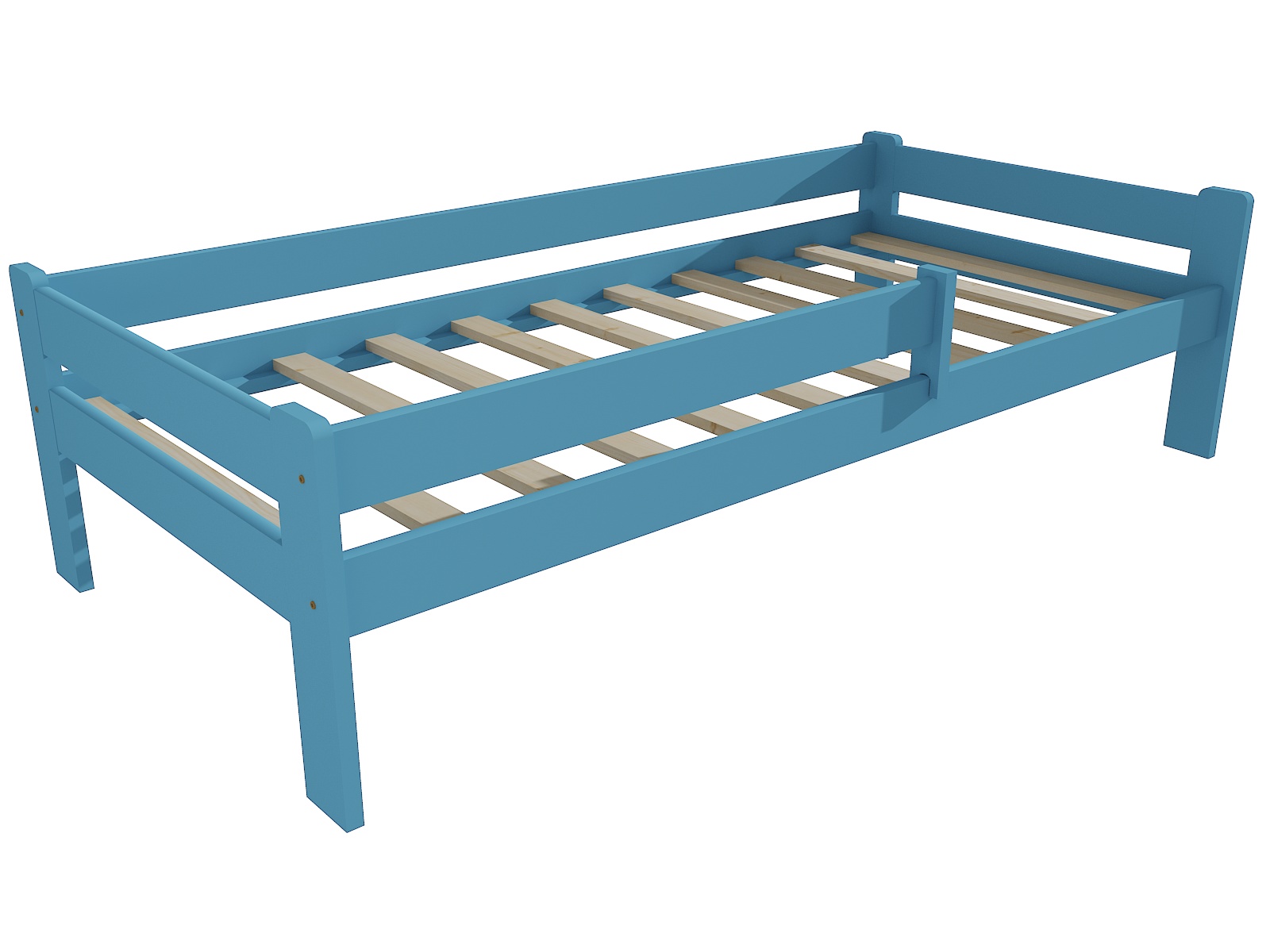 Dětská postel ADAM se zábranou "DP 012" Barva: barva modrá, Rozměr: 80 x 160 cm
