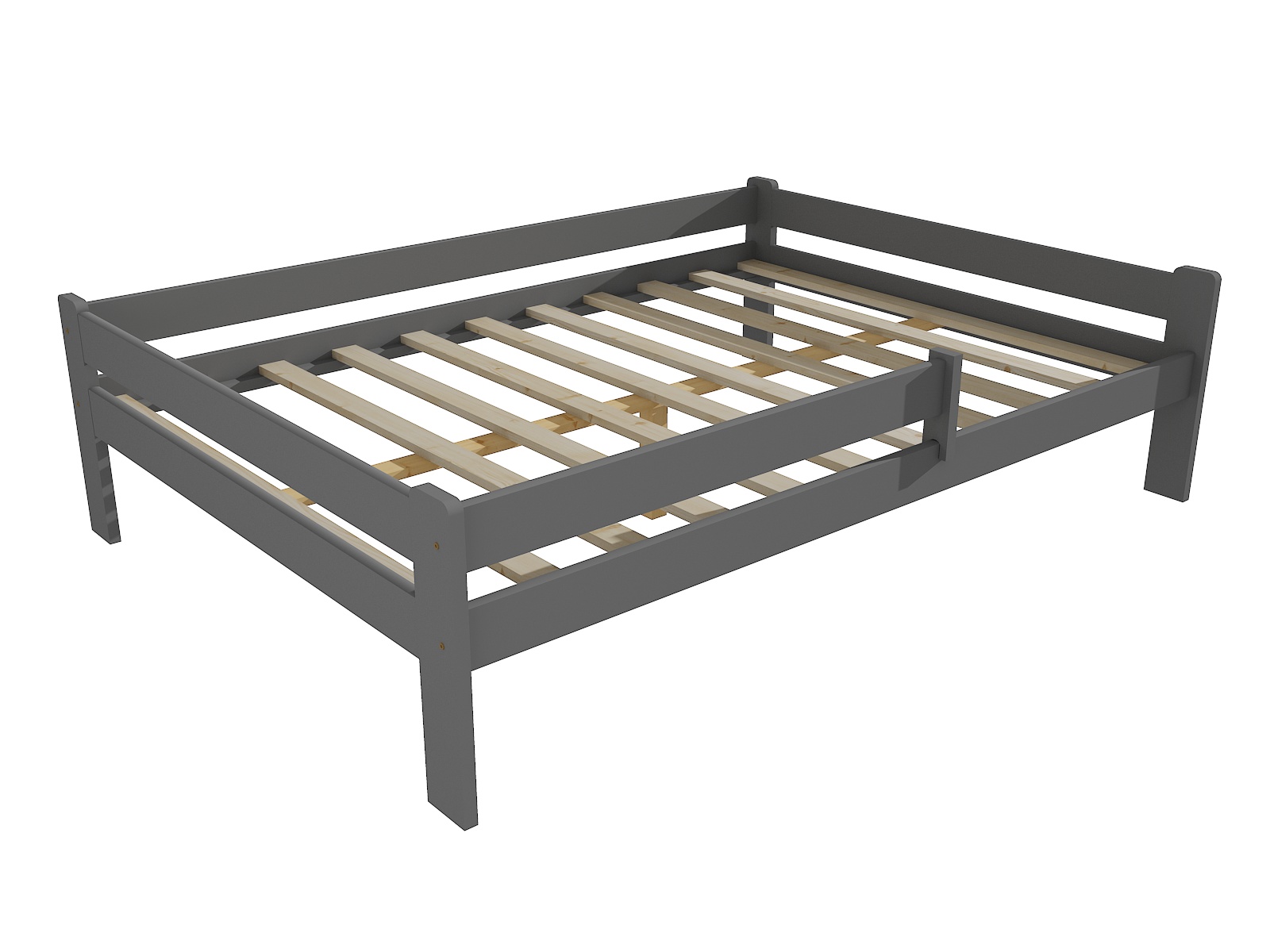Dětská postel DP 012 XL se zábranou Barva: barva šedá, Rozměr: 140 x 200 cm