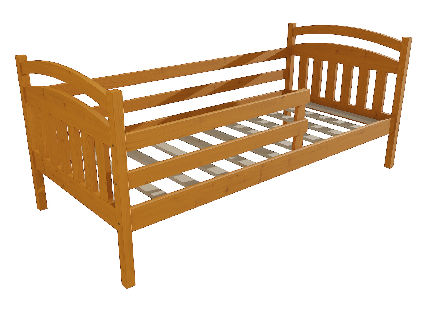 Dětská postel NATÁLIE se zábranou "DP 015" Barva: moření olše, Rozměr: 90 x 200 cm