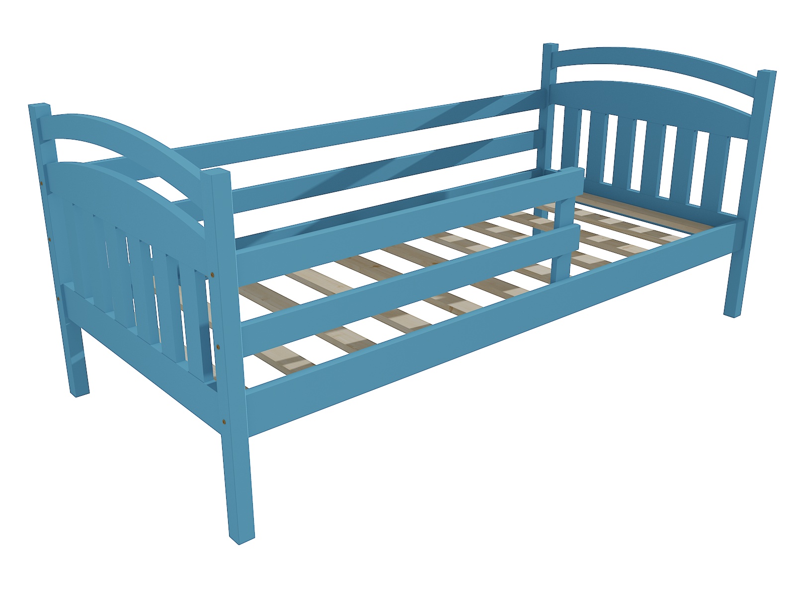 Dětská postel NATÁLIE se zábranou "DP 015" Barva: barva modrá, Rozměr: 80 x 200 cm