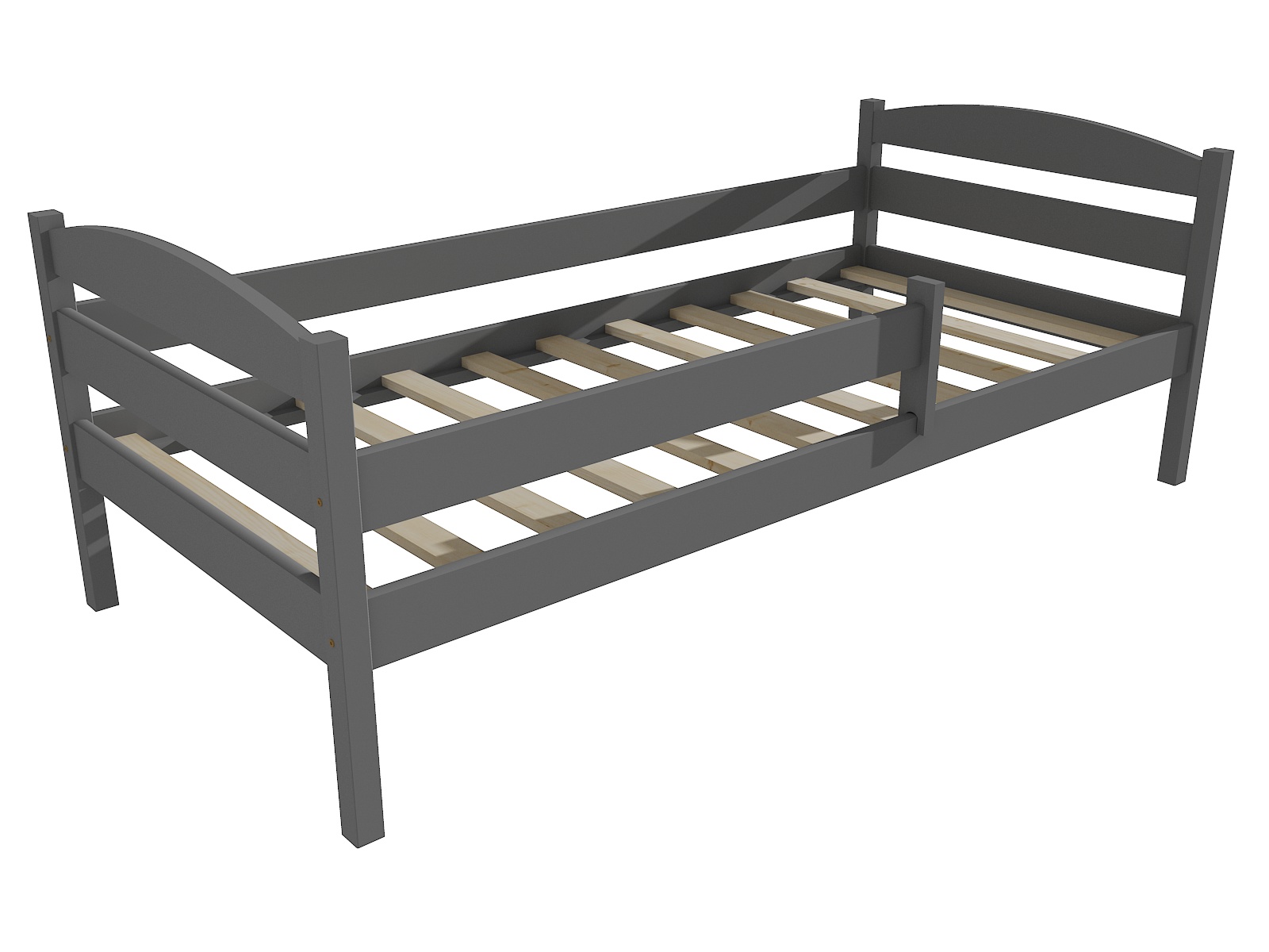 Dětská postel JAKUB se zábranou "DP 017" Barva: barva šedá, Rozměr: 90 x 200 cm