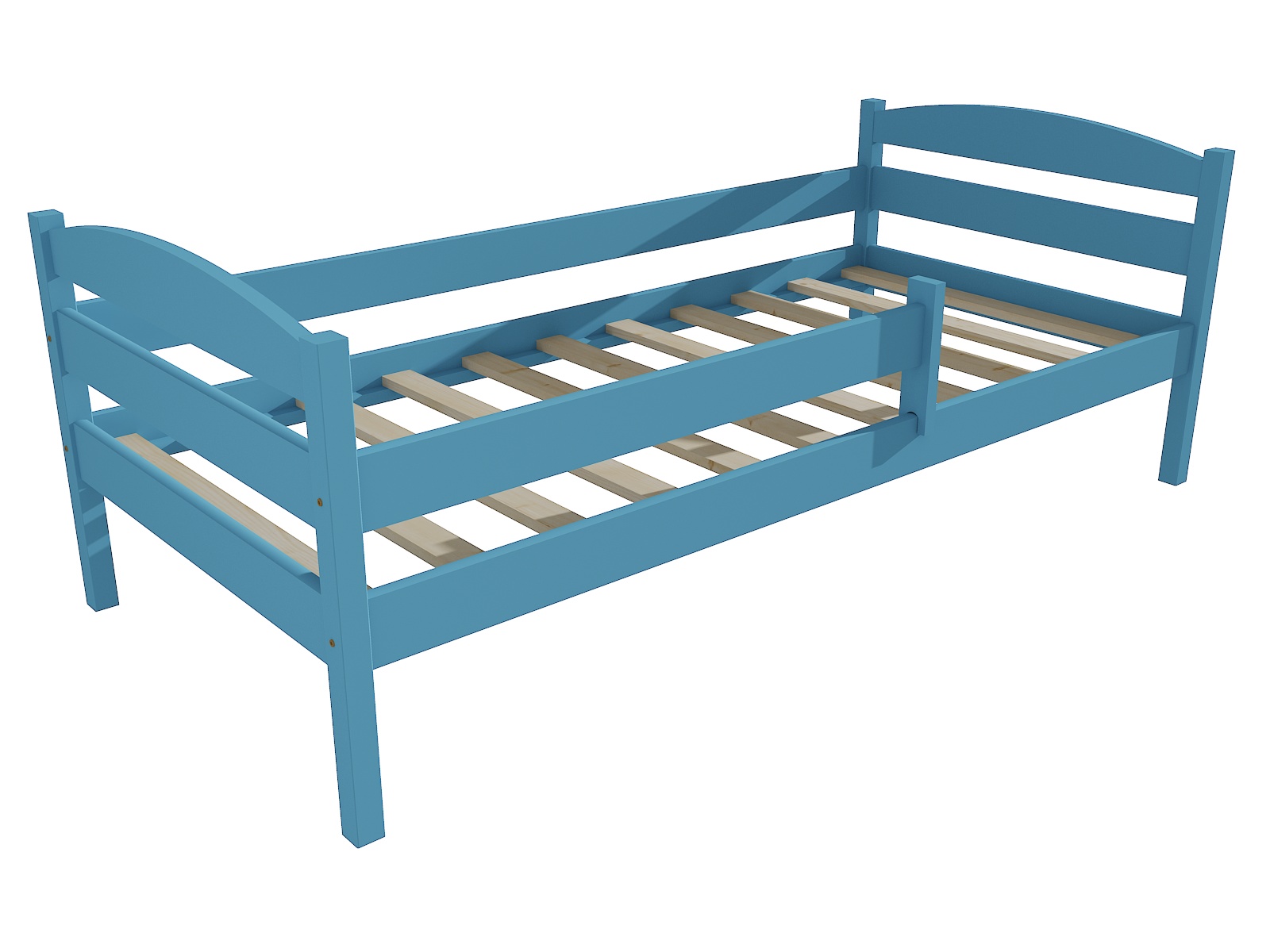 Dětská postel JAKUB se zábranou "DP 017" Barva: barva modrá, Rozměr: 80 x 200 cm